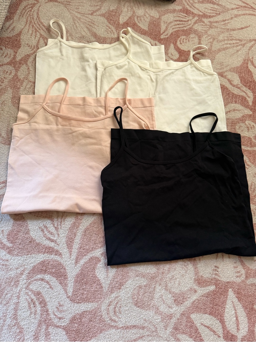 Simi Sue Camisole Tank Tops in white, black, and blush! 4 pack bundle!